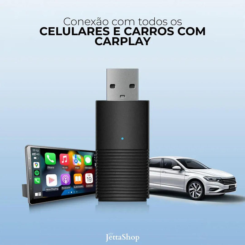 Adaptador Sem fio CarPlay/Android Auto para Multimídia - DriveJetta Mini™ [PROMOÇÃO LIMITADA]